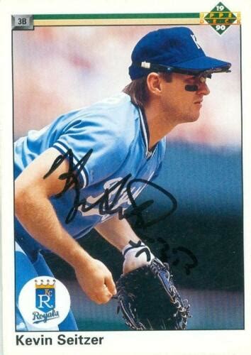 Kevin Seitzer Autographed Baseball Card Kansas City Royals Upper