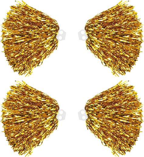 Cheerleading Pom Poms 4 Pack Cheerleader Squad Spirited Fun