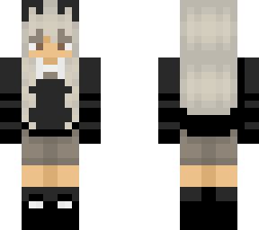 Girl with white hairs | Minecraft Skin