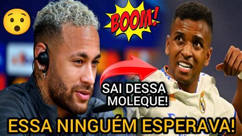 Urgente Olha O Que Neymar Falou Da Sa Da Do Rodrygo No Real Madrid