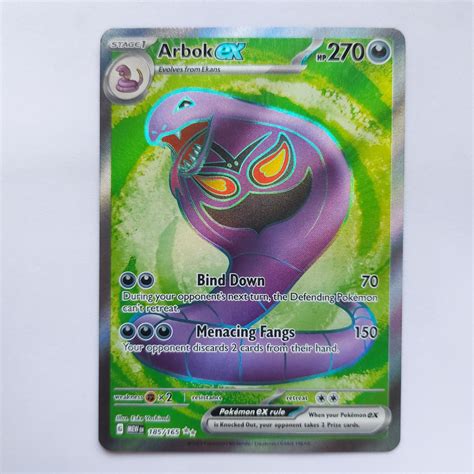 Pokemon Card Arbok Ex 185 165 SV Scarlet And Violet 151 MEW