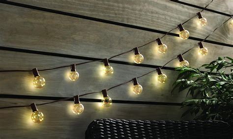 Hampton Bay Lighting Outdoor/Indoor 12 ft. Plug-in LED G40 Copper Fairy ...