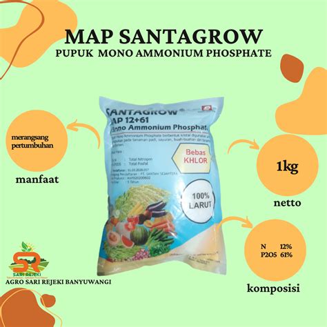 Pupuk Map Santagrow 1261 Kemasan 1kg Memupuk Lazada Indonesia