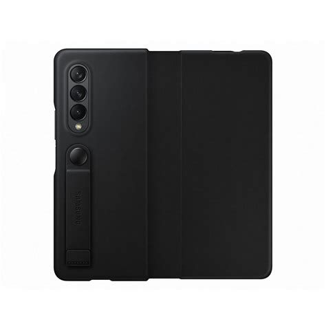 เคส Samsung Galaxy Z Fold3 Leather Filp Stand Cover Black