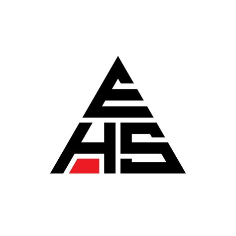 ehs triangle letter logo design  triangle shape ehs triangle logo