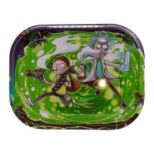 Bandeja Metal Chica Rick Y Morty Portal Tomaco Grow Shop