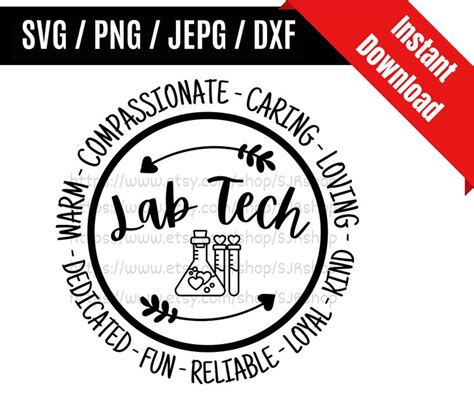 Lab Tech Svg Png Jpegs Dxf Files