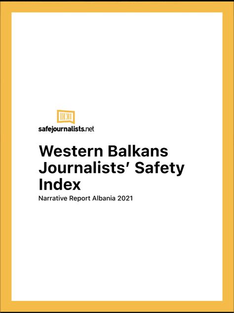 Western Balkans Journalists Safety Index Narrative Report Albania