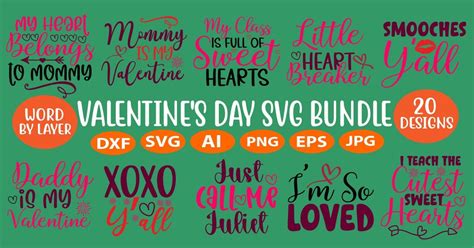 Valentines Day Svg Bundle Bundle · Creative Fabrica