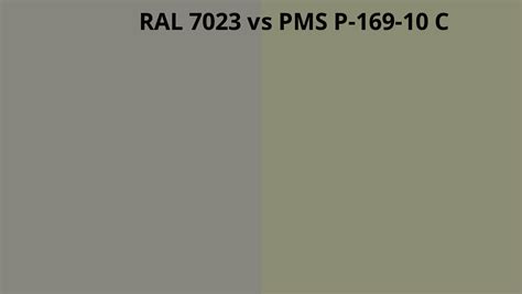 RAL 7023 Vs PMS P 169 10 C RAL Colour Chart UK