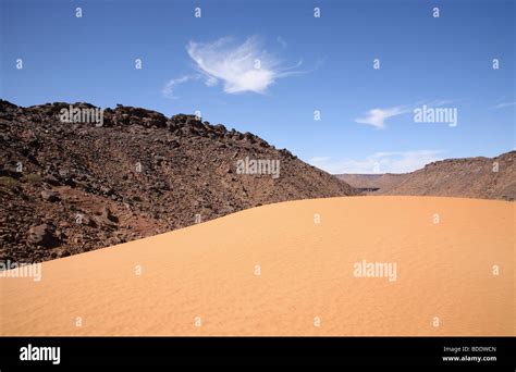 The Adrar Mountains Near Terjit Oasis In The Sahara Desert Of Eastern