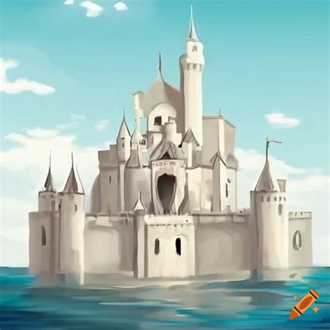 White castle architecture on Craiyon