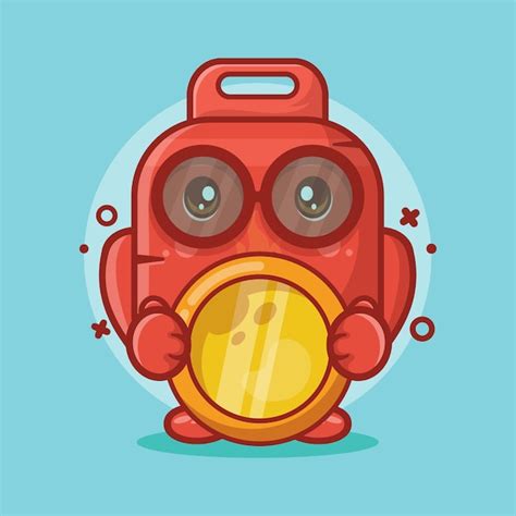 Premium Vector Cute Gas Cylinder Character Mascot Holding Gold Coin