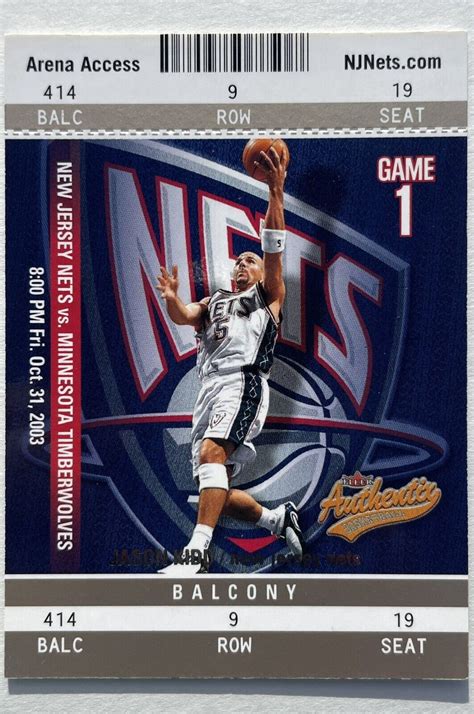 Jason Kidd 2003 Fleer Authentix Balcony 89 Serial Numbered 7 250 EBay