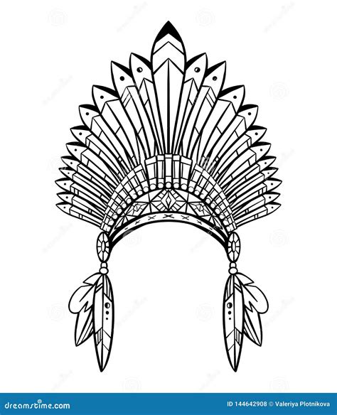 Indian Feather Outline