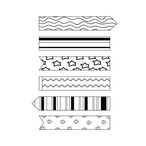 Set of outline sketches of stickers, labels for a notebook. Vector ...