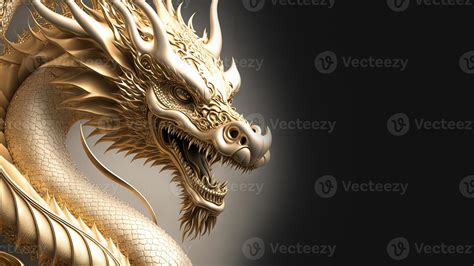 Happy Chinese New Year Background Realistic Dragon Character