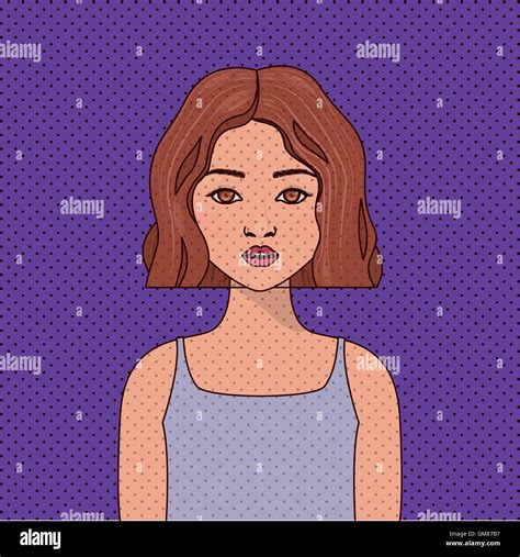 Young Woman Pop Art Style Stock Vector Image And Art Alamy