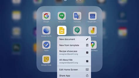 Google Slides Options On The Ipad Youtube