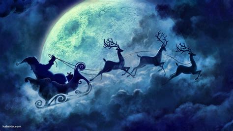 クリスマス サンタさん トナカイ そり(1920x1080px)のデスクトップPC用の壁紙 | 高画質 | 壁紙キングダム