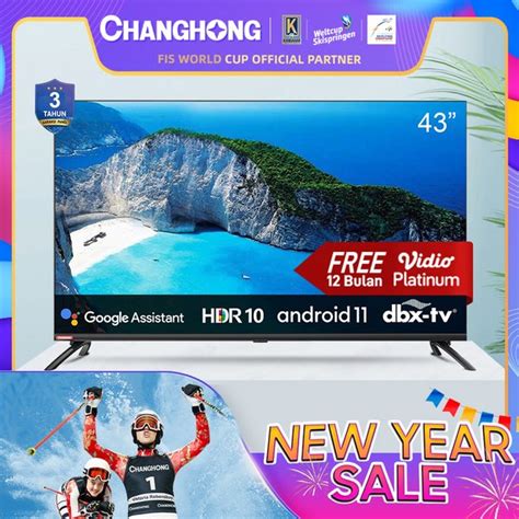 Jual Changhong Inch Framless Android Smart Tv Digital Led Tv