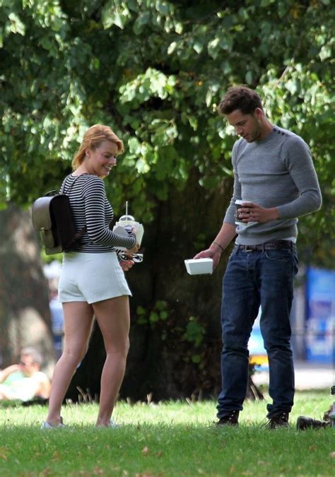 Margot Robbie Booty in Shorts at a Park in London - Sept. 2014 • CelebMafia