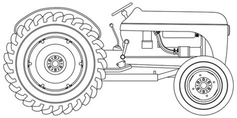 Outline Drawing Of Tractor at PaintingValley.com | Explore collection ...