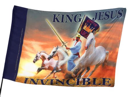 King Jesus Invincible Worship Flag High Praise Banners