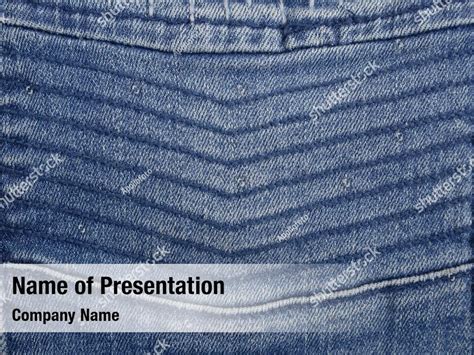 Vignette Fabric Jeans Denim Powerpoint Template Vignette Fabric Jeans