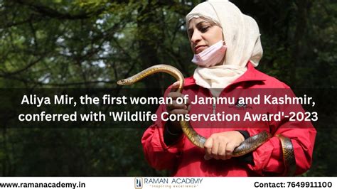 Aliya Mir The First Woman Of Jammu And Kashmir Conferred With