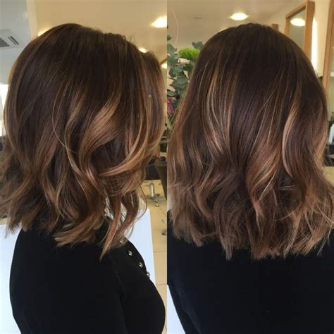 Wavy Lob With Shaggy Layers Medium Layered Haircuts Brown Hair