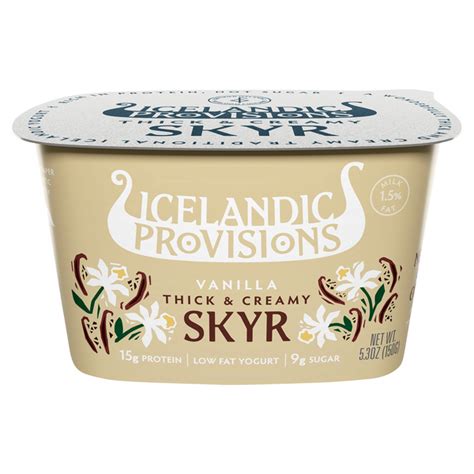 Save On Icelandic Provisions Thick Creamy Low Fat Vanilla Skyr Yogurt