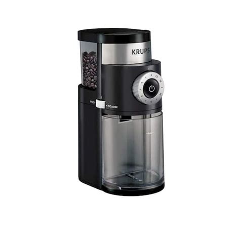 Krups 8 Oz Black Precise Burr Coffee Grinder With Programmable