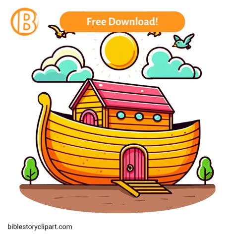 Noah's Ark After the Flood - Bible Story Clipart