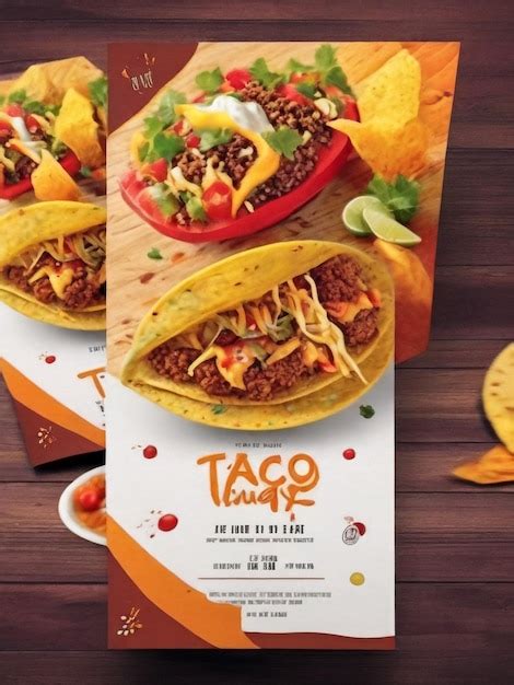 Premium Photo Mexican Food Poster With Tacos Vector Illustration Design