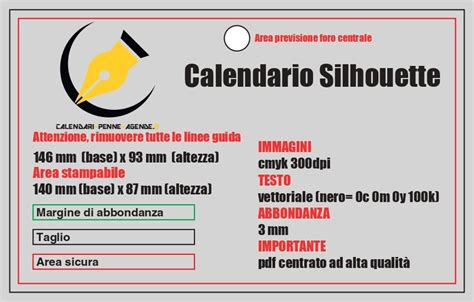 GUIDA IMPOSTAZIONE FILE DI STAMPA Calendari Penne Agende