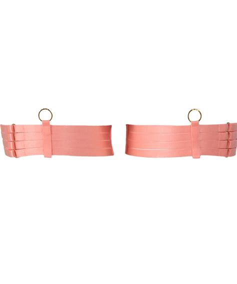 Four Strap Bondage Leg Garters In Peach Flash You And Me Lingerie