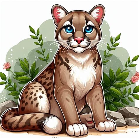 Cougar Vector Cartoon Illustration Premium Ai Generated Vector