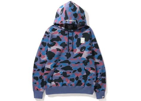 BAPE Grid Camo Pullover Hoodie Purple Men's - SS22 - US