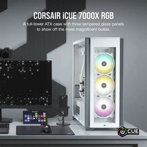 Gabinete Corsair ICUE 7000X RGB Cristal Templado Full Tower ATX