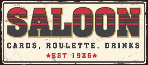 Premium Vector | Old saloon sign design retro poster vector template