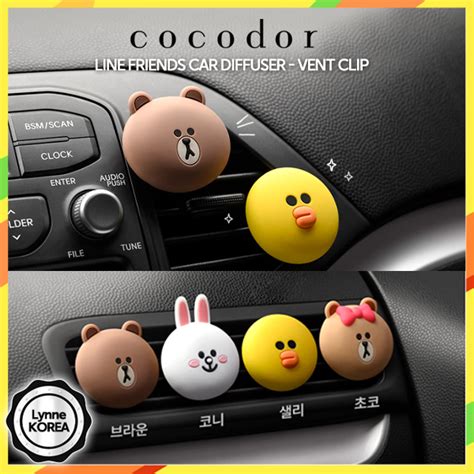 COCODOR NEW Cocodor Line Friends Car Diffuser Smart Scent Vent Clip