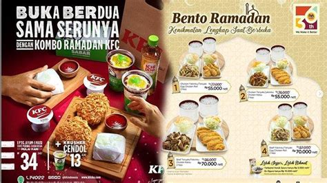 Promo Makanan Ramadhan April Yuk Bukber Di Kfc Jco Dunkin