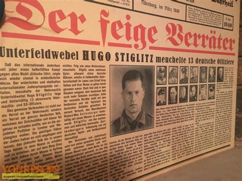 Inglourious Basterds Hugo Stiglitz Newspaper original movie prop