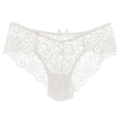 Gubotare 100 Cotton Underwear Women Cheeky Bikini Panties High Cut V Waist Lace Underwear Women