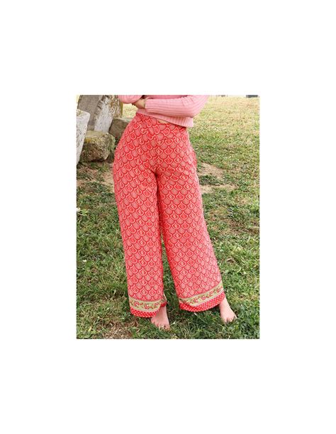 Pantalon large bohème Mosaik bijoux indiens j5