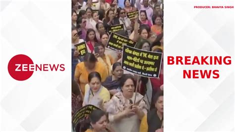 Bjp Protests In Delhi Against West Bengal Cm Mamata Banerjee For