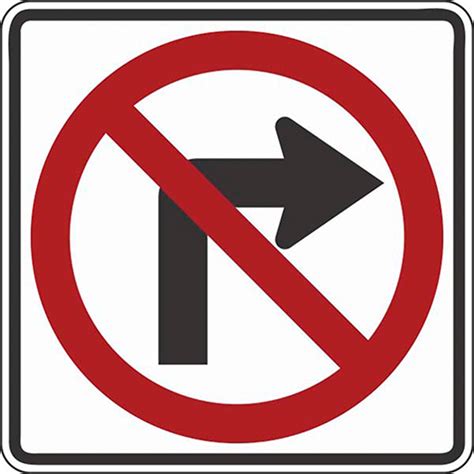 NO RIGHT TURN SYMBOL – Utah Correctional Industries