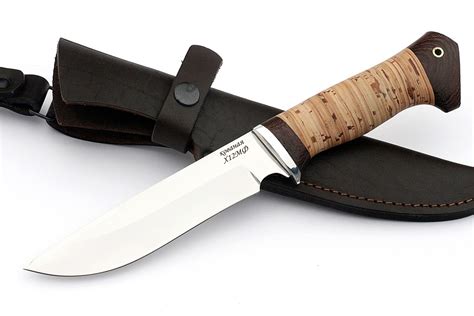 Нож Флагман (х12МФ, береста) - купить нож, фото, цена, доставка.