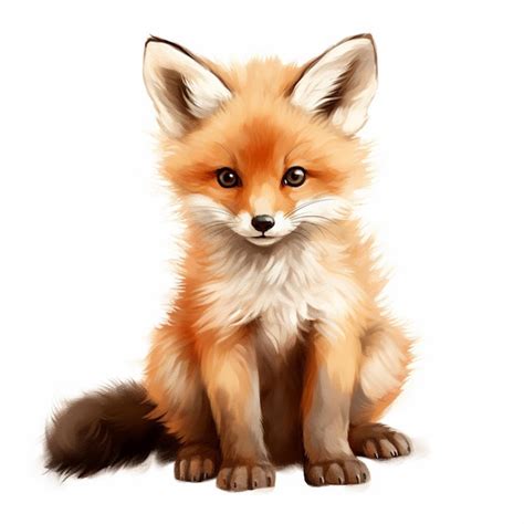 Premium AI Image There Is A Digital Painting Of A Fox Sitting On The